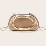 Fashion Women's Handbag Bride Metal Gold Women Luxury Evening Banquet Party Crossbody Bag - Image 6