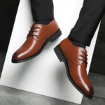 Mens Formal Business Oxford Shoes Classic Leather Dress Shoes - Image 4