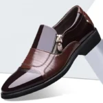 New autumn men's leather shoes Sharp pointed outdoor anti slip flat Fashion