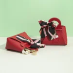 Easter Leather Mini Gift Bags With Bow Ribbon Thank You Embossed Packaging - Image 2