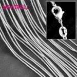 10PCS Wholesale Pure 925 Sterling Silver Charm Link Chain Necklace Jewelry with Strong - Image 5