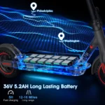 350W Electric Scooter for Adults 19mph Top Speed 21 Miles Max Range Foldable - Image 2