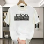 Patterned Print Short Sleeve 2026 Summer Short Sleeve Luxury Versatile Cotton