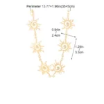 Kpop Vintage Punk Rhinestone Vortex Sun Pendant Chain Necklace for Women - Image 6
