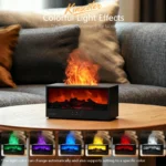 Simulated Fireplace Aroma Diffuser Essential Oil Flame Air Humidifier Remote Contro - Image 2
