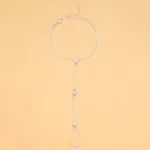 Bohemia Shiny Rhombus Crystal Bracelet for Women Simple Thin Chain Finger - Image 2