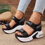 2026 Summer New Solid Color Thick Sole Anti-Slip Sports Sandals Women's - Image 3