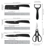 3/5pcs Kitchen knife set, high-grade black steel knife set Gift knife - Image 2