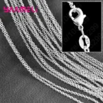 10PCS Wholesale Pure 925 Sterling Silver Charm Link Chain Necklace Jewelry with Strong - Image 4