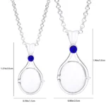 Catuni Shell Mermaid H2O Openable Pendant Necklace Silver Color Inlaid Crystal Zircon - Image 2
