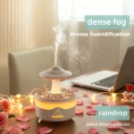 1PC Wall Plug Simulated Raindrop Air Humidifier with Ambient Lights - Image 6