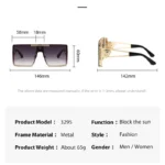 New Stylish Sunglasses with Oversized Frames, Trendy Metal Design - Image 6