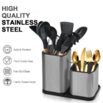 Knife Stand Holder For Kitchen Knife Stainless Steel Knife Holder Stand Cutlery Holder - Image 2