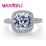 New Fashion 925 Sterling Silver Color Finger Rings for Women Men Wedding Engagement - Image 3