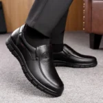 Summer New Men Leather Shoes soft soled Casual Flat Shoes Outdoor Walking - Image 3