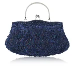 Women's Retro Small Totes Evening Bags Beaded Embroidered Ladies Clutch Purse Shoulder