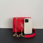 Light Luxury Elegant Argyle Quilted Chain Small Square Bag Metal Letter - Image 3