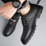 men new soft soled leather shoes Outdoor nonslip walking shoes Casual light - Image 3