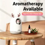 300ml USB Plug Cute Deer Humidifier Quiet Desktop Night Light Humidifier Portable - Image 4