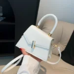 White Fashion Sling Shoulder Bag Trend PU Leather Messenger Handbags