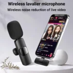 Mini Portable Wireless Lavalier Microphone Cancelling Audio Video Recording - Image 3