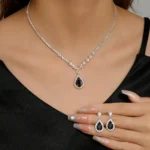 3 Wedding Season Women's Fashion Droplet Necklace and Earring - Image 6