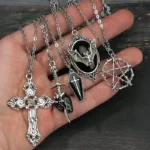 5 New Cross Tomb Heart Necklace - Personalized Vintage Minimalist - Image 2