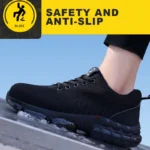 Steel Toe Safety Shoes for Men Women Comfortable Breathable Non Slip Work Shoes - Image 6