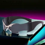 One-Piece Rimless Mask Sunglasses Men Women 2026 Luxury Brand Steampunk Wrap Around ewear - Image 5