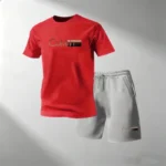 2026 Summer Men's Streetwear 2 Piece Set O-Neck T-Shirt+Sports Shorts Quick Dry - Image 5
