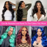 Body Wave Human Hair Wigs For Black Women 40 Inch Lace Front Human Hair - Image 5