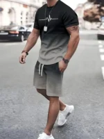 2024 New Summer Street Men's Suit Sportswear Men's Oversized Clothing 3D - Image 2