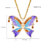 Medsor Exquisite Butterfly Necklaces Inlaid Cubic Zirconia Trendy Colorful - Image 2