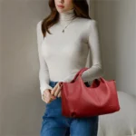 High Quality Soft Leather Women's Handbag Tote Bag Fashion Luxury Women Shoulder Bag - Image 2