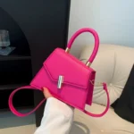 White Fashion Sling Shoulder Bag Trend PU Leather Messenger Handbags - Image 5
