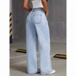 2026 New High Waist Wide Leg Jeans Women Vintage Washed Loose Straight Denim - Image 6