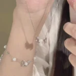 Fairy Elegant Pink Round Crystal Pendant Necklace Simple Design Korean - Image 5
