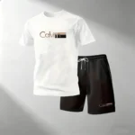 2026 Summer Men's Streetwear 2 Piece Set O-Neck T-Shirt+Sports Shorts Quick Dry - Image 3