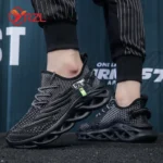 YRZL Men Sports Running Black Jogging Shoes Casual Sneakers Outdoor - Image 6