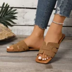 Basic Women Shoes Classic Slippers Fashion Outside Flat Low Heels Outdoor Non - Image 2