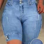 2127 [Printed Leggings - Not Faux Denim Fabric]Printed Leggings Without