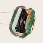 Fashion Women's Handbag Bride Metal Gold Women Luxury Evening Banquet Party Crossbody Bag - Image 5