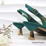 2026 Nigerian Women Heel Ladies Italian Luxury Design Green Shoes And Bag Set - Image 3