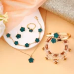 5 Pcs Set Jewelry Stainless Steel Five Leaf Clover 316L Bracelets For Women - Image 6