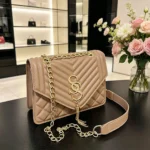 Light Luxury Elegant Argyle Quilted Chain Small Square Bag Metal Letter