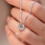 Shining Bling Bling Women Necklace 316L Stainless Steel Eternal Jewelry