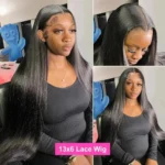 5*5 Glueless Lace Wigs Virgin Straight Human Hair Wear And Go Lace Frontal Wigs - Image 3
