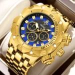YaLaLuSi Men's Fashion Sport Waterproof Watch Luxury Gold Strap