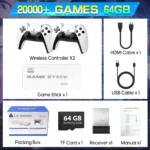 M15 4K TV Retro Handheld Game Console Stick 2.4G Dual Wireless Controller 20000+ - Image 7