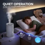 ROUNY Air Humidifier, 4L Large Capacity Ultrasonic Humidifier with Low Water Protection - Image 5
